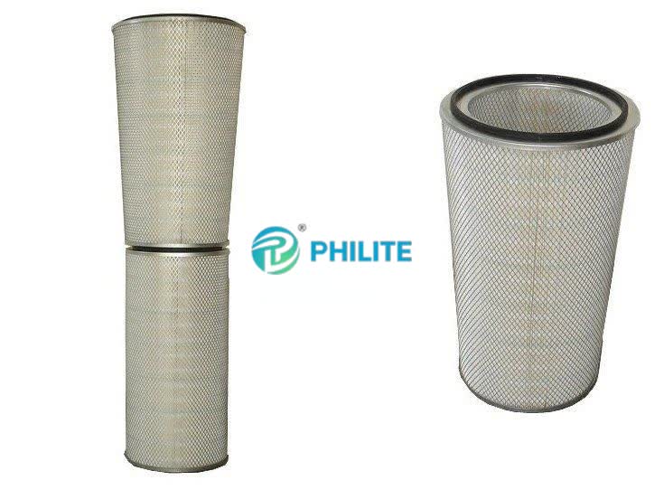 Wood pulp cellulose air filter cartridge